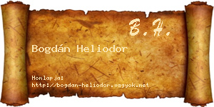 Bogdán Heliodor névjegykártya